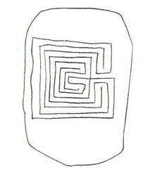 Troja 2 labyrint p bagsiden af en lertavle fra Pylos r -1200.