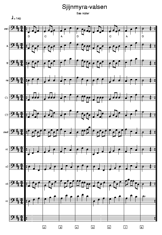 Sjijnmyravalsen music notes bass1; CLICK TO MAIN PAGE